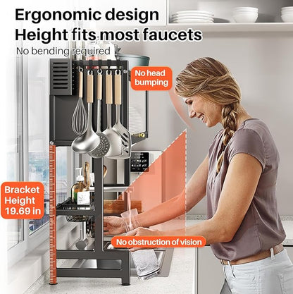 Smart Premium 3 Tiers Over Sink Dish Drainer Rack