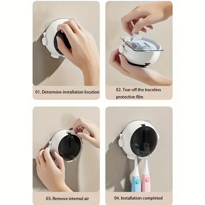 Elegant Astronaut Wall-Mounted Tooth Brush Holder