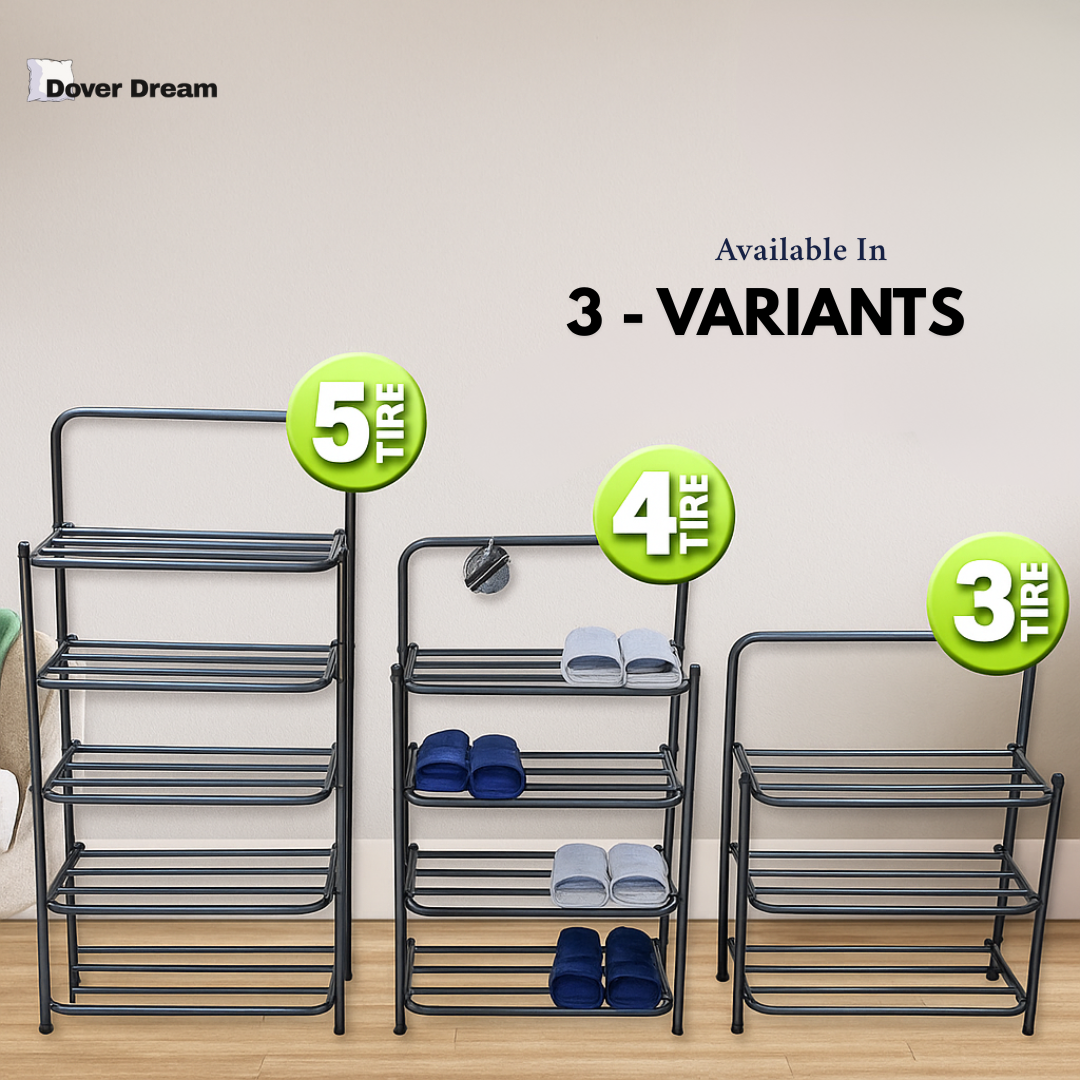 Premium Foldable Metal Shoe Rack By Dover Dream