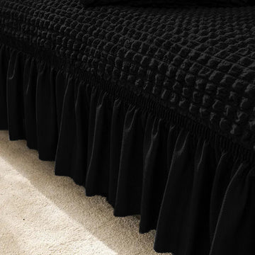 Luxury Fitted Bubble Sofa Cover - Black
