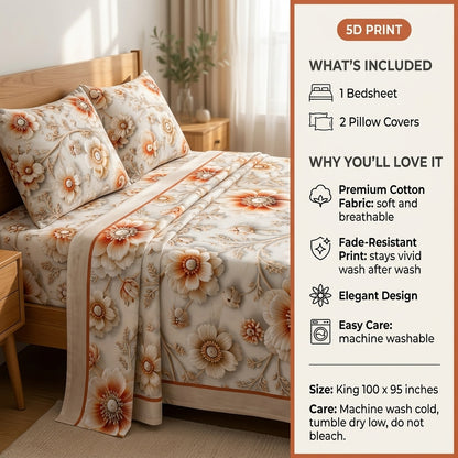 Amber Rose 3D Premium Bedsheet Set