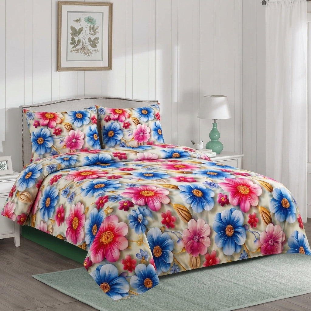 Flamboyant 3D Premium Bedsheet Set