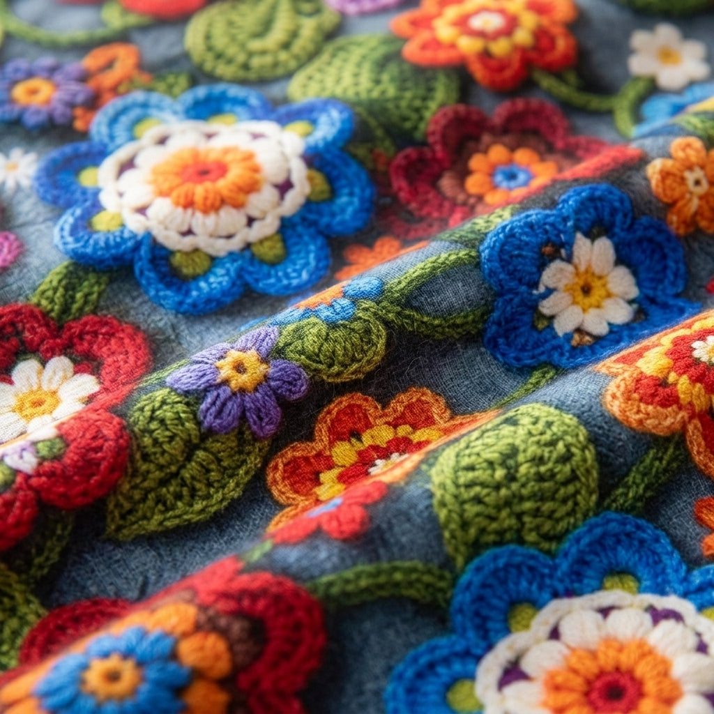 Fiesta Flowers 3D Premium Bedsheet Set