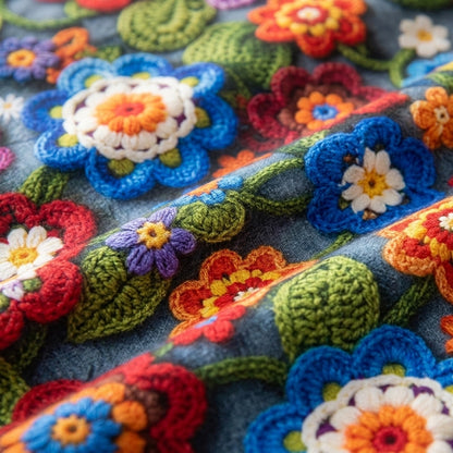 Fiesta Flowers 3D Premium Bedsheet Set