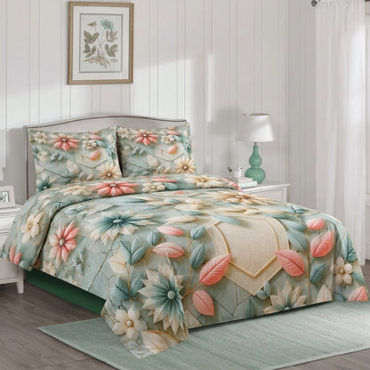 Royal Garden 3D Premium Bedsheet Set