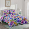 Serene Blue Garden 3D Premium Bedsheet Set