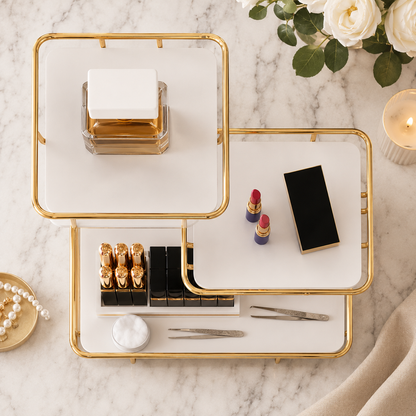 3-Tier Cosmetic Storage Shelf – Premium Vanity Organizer