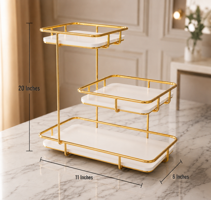 3-Tier Cosmetic Storage Shelf – Premium Vanity Organizer