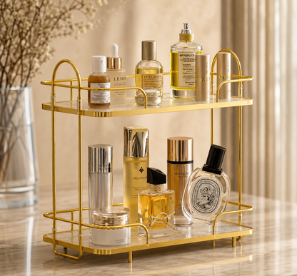 2-Tier Cosmetics Storage Rack – Makeup Organizer