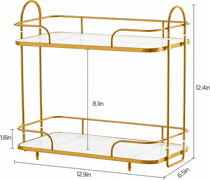 2-Tier Cosmetics Storage Rack – Makeup Organizer