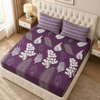Amethyst Leaf 3 PCs Printed Bedsheet Set