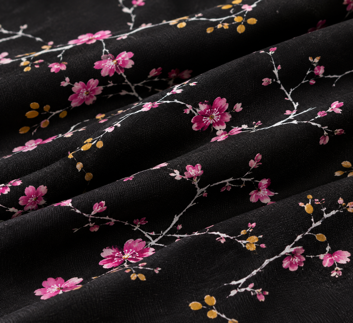 Purple Botanical 3 PCs Printed Bedsheet