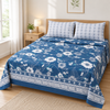 Blue Vignette Printed 3 PCs Bedsheet Set