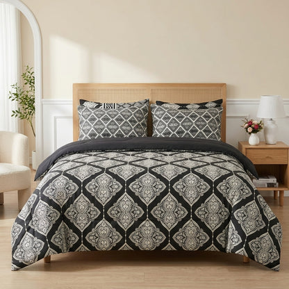6 PCs Indigo Printed Comforter set