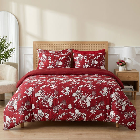 6 PCs Autumn Breeze Printed Comforter set