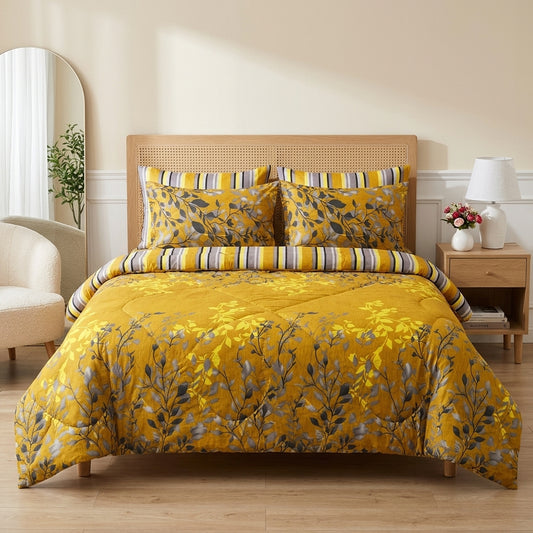 6 PCs Sunflower Printed Comforter set