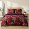6 PCs Maroon Princess Printed Comforter set