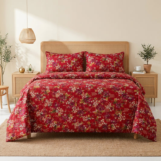 3 PCs Vibrant Printed Bedsheet
