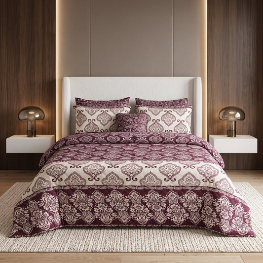 7 PCs Cultured Style Printed Comforter set