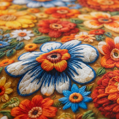 Autumn Blossom 3D Premium Bedsheet Set