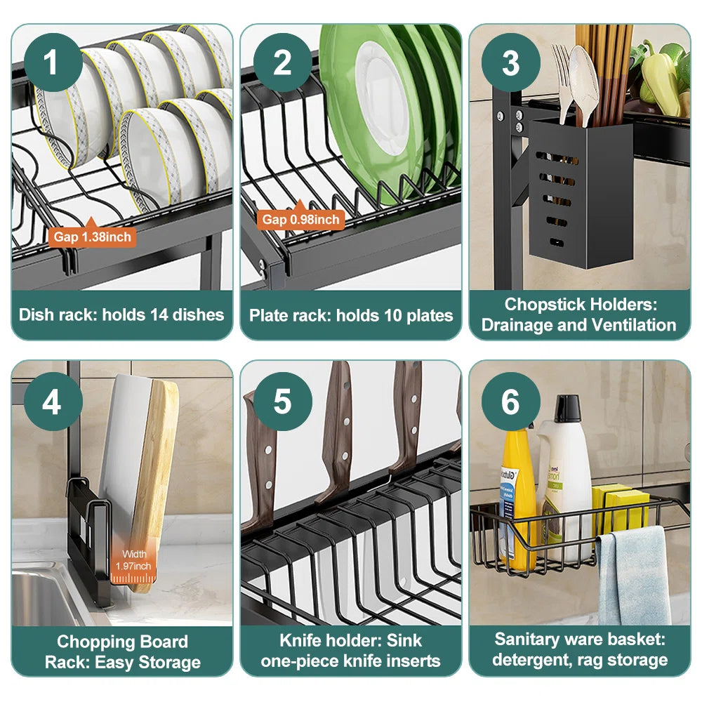 Luxury Kitchen Plates & Dish Holder Organizer