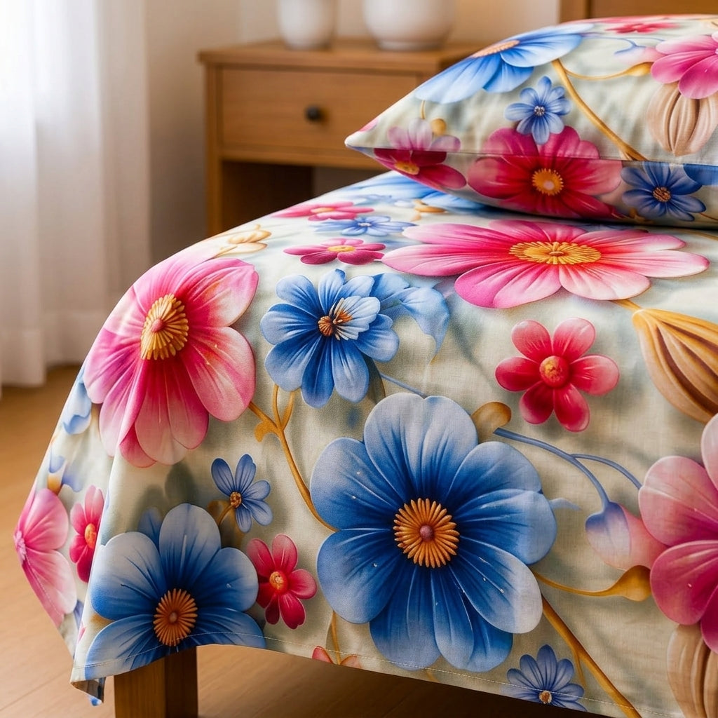 Flamboyant 3D Premium Bedsheet Set