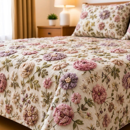 Delicate 3D Premium Bedsheet Set