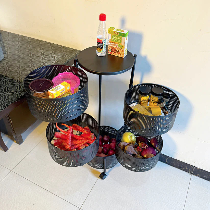 Premium Metal Vegetable Round Basket