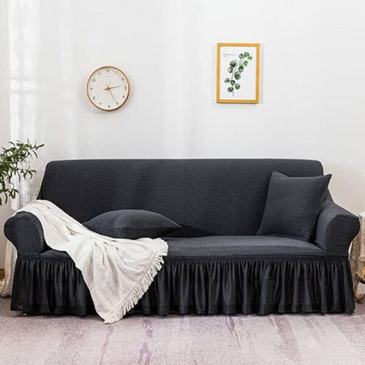 Turkish Style Mesh Sofa Cover - Dark Grey