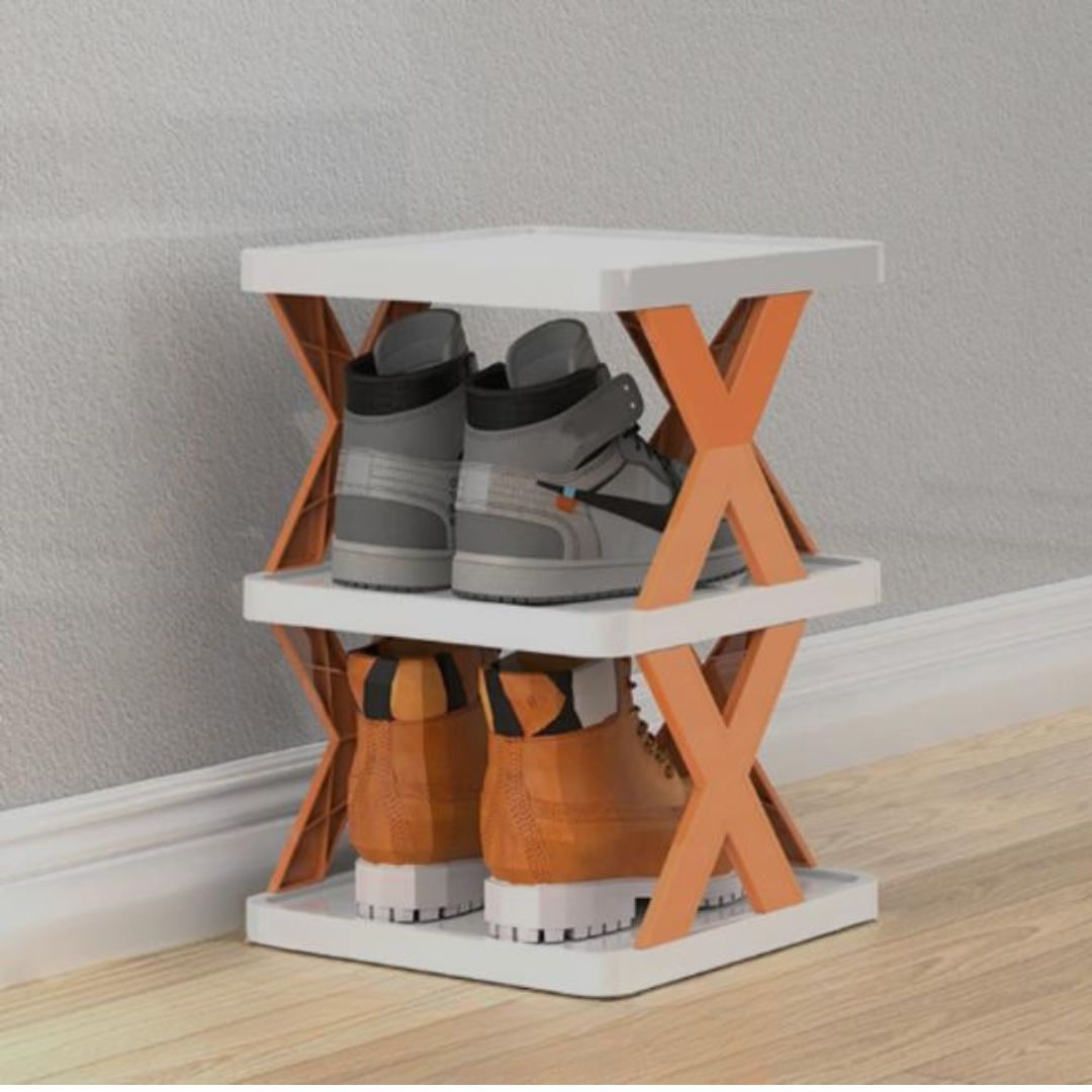Elegant 3 Layer Multicolor Shoe Rack