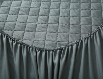 Quilted Waterproof Mattress Protector - Grey