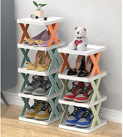 Elegant 5 Layered Multicolor Shoe Rack For Convenient Storage