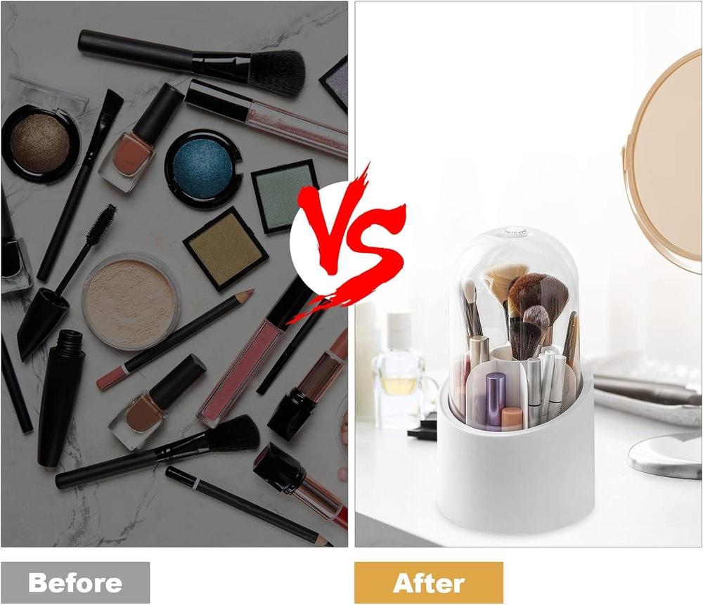 Elegant Makeup Brush Holder for Vanity & Countertop