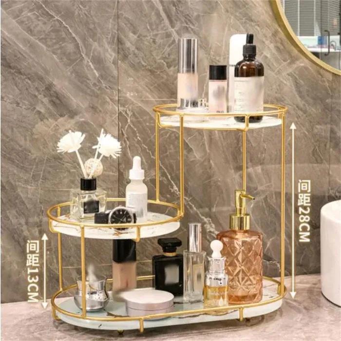 Luxurious 3 Tier Golden Multi-purpose Storage Organizer