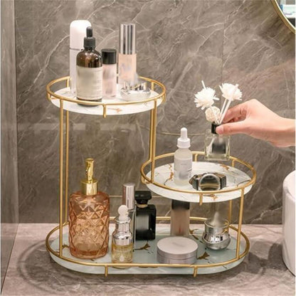 Luxurious 3 Tier Golden Multi-purpose Storage Organizer