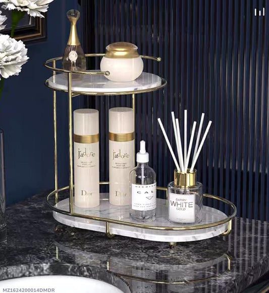 Luxurious 2 Tier Golden Multi-purpose Storage Organizer