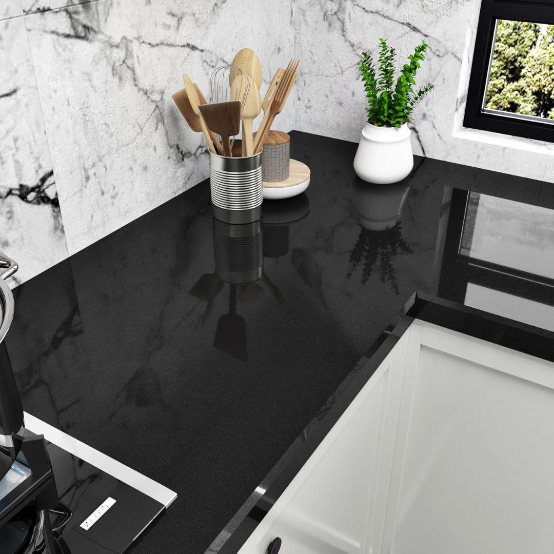 Super Glossy Black Wallpaper Peel and Stick Self - Adhesive