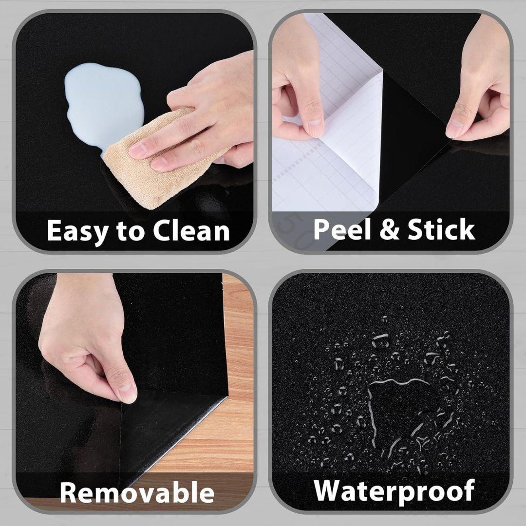 Super Glossy Black Wallpaper Peel and Stick Self - Adhesive
