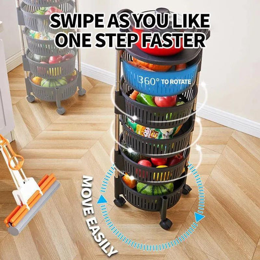 Premium Plastic Rotatable Multi Purpose Basket