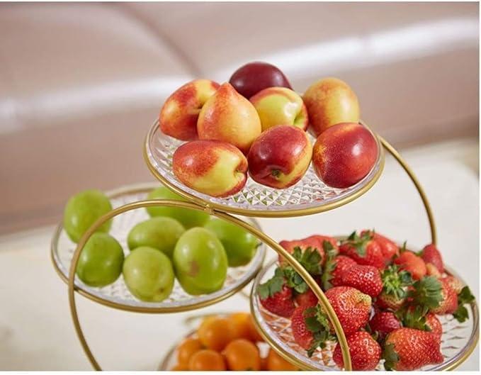 Elegant Golden Metal Fruit Basket