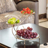 Elegant Golden Metal Fruit Basket