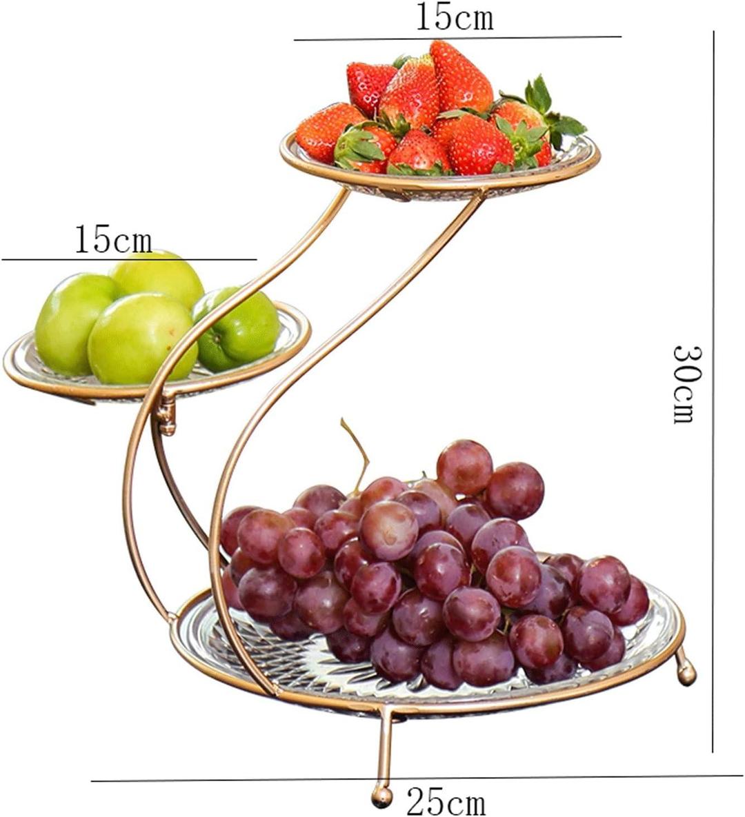 Elegant Golden Metal Fruit Basket