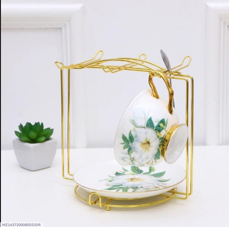 Elegant Golden Metal Fruit Basket