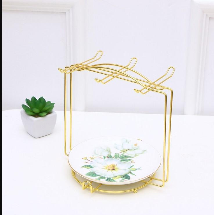 Elegant Golden Metal Fruit Basket