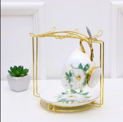 Elegant Golden Metal Fruit Basket