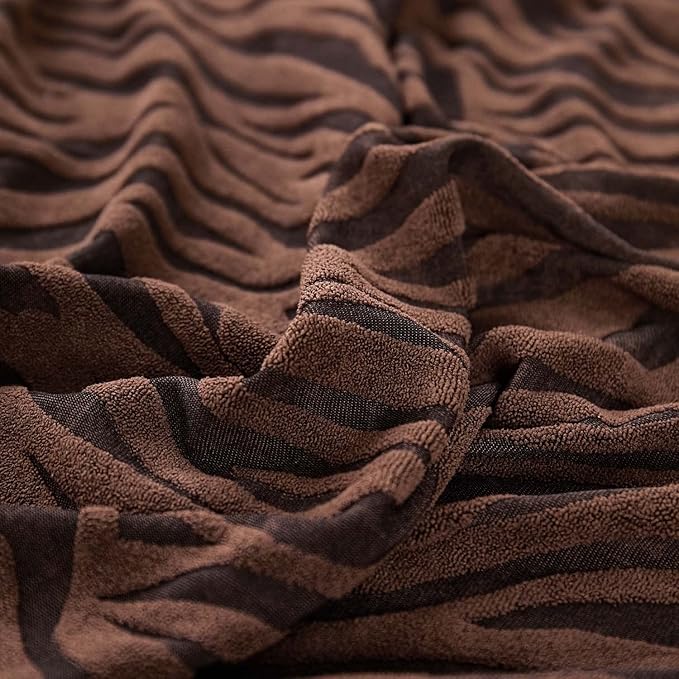 Zebra Sofa Cover Dark Brown