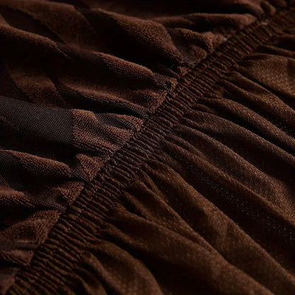 Zebra Sofa Cover Dark Brown