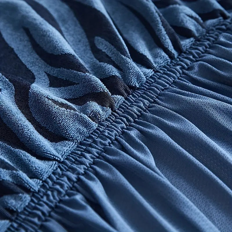 Zebra Sofa Cover Navy Blue