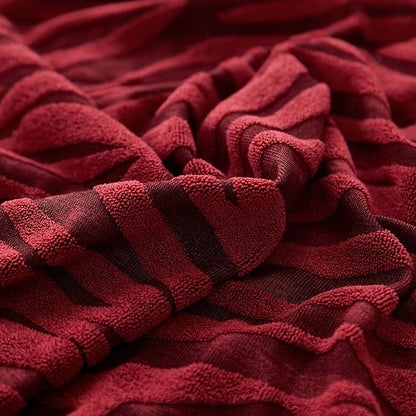 Zebra Sofa Cover Maroon
