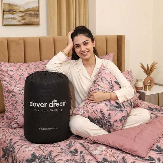 6 PCs Botanical Bloom Printed Comforter set